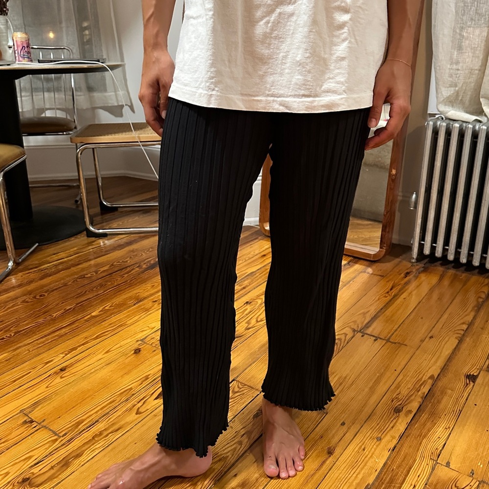 Simon Miller alder wide cropped ribbed pant size large